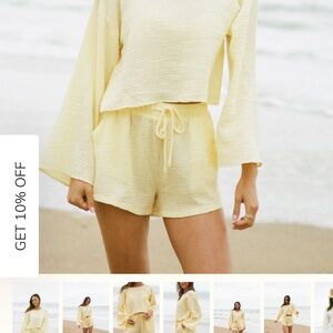 Solai the label cotton gauze yellow set
